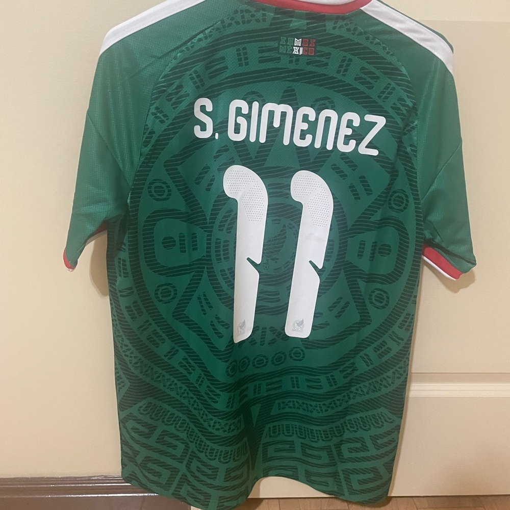 Santi Gimenez 2026 Mexico Adidas Green Soccer Jersey Size 2XL